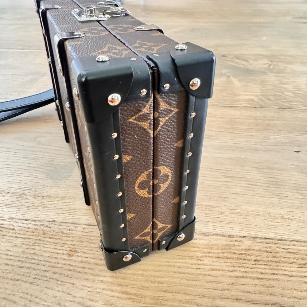 Louis Vuitton Brown Monogram Clutch with Silver Accents - Picture 3 of 12